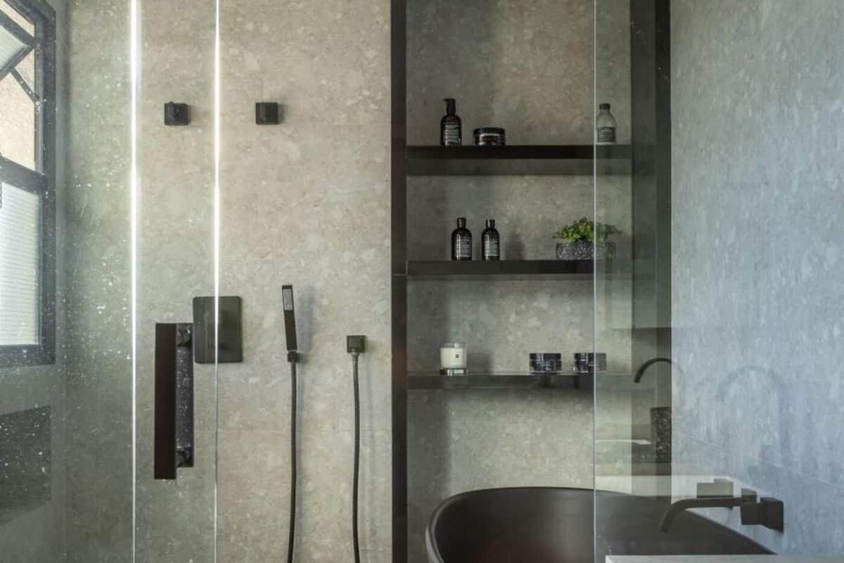 O shaft é uma estrutura embutida na parede, pensada para ocultar tubulações, fiação elétric...