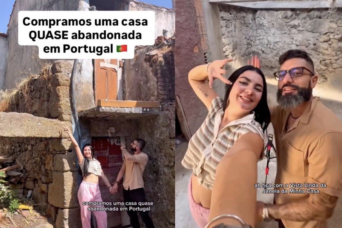 Casal de brasileiros compra casa abandonada em Portugal por menos de R$ 65 mil — Foto: Instagra...