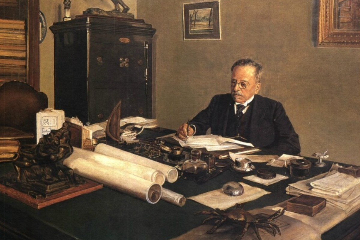 Retrato em pintura do arquiteto Francisco de Paula Ramos de Azevedo, responsável por obras icôn...